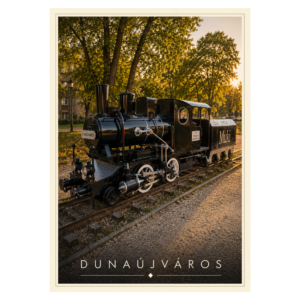 Dunaújvárosi Muki gőzmozdony képeslap