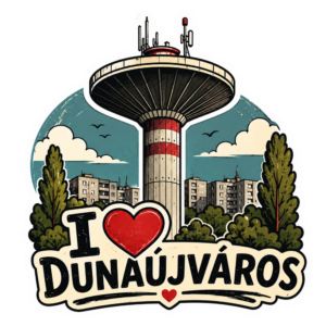 I ❤ Dunaújváros - víztorony matrica (2 méret)