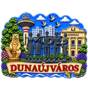 Dunaújváros – 3D műgyanta hűtőmágnes